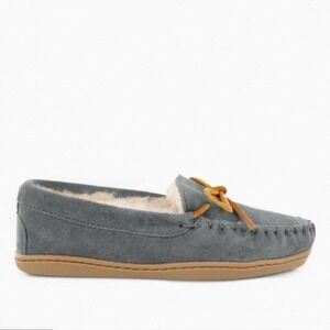 Minnetonka‎ Women Sheepskin Hardsole Slipper Grey Size 9 New In Box